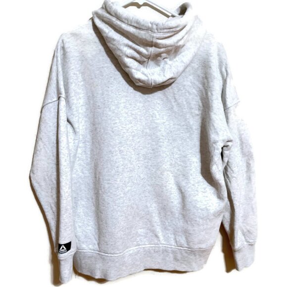Reebok Hoodie  Light Gray Long Sleeve Kangaroo Pocket Womens M Soft - Picture 3 of 4